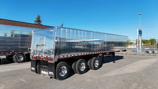 Cobra dump trailer 3-axle hybrid 66" wall black chassis new model