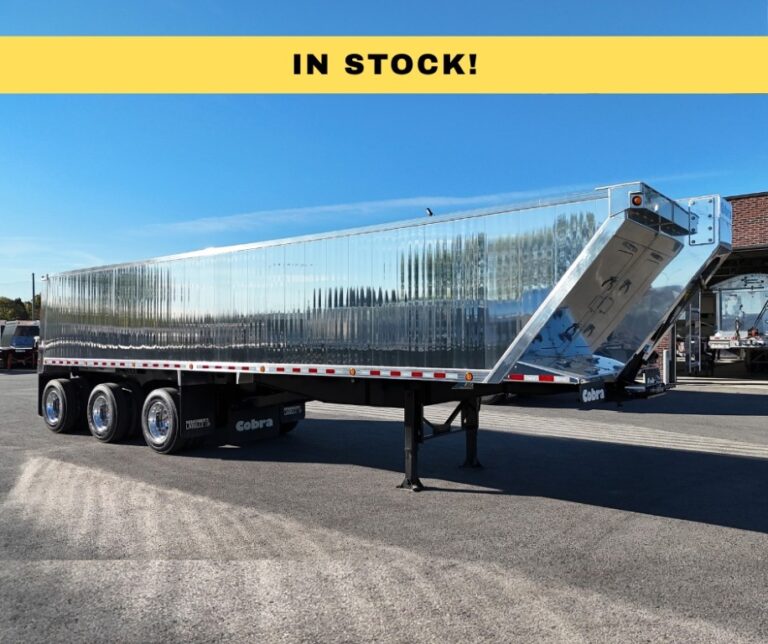 Aluminum dump trailer from COBRA, 3 axles.