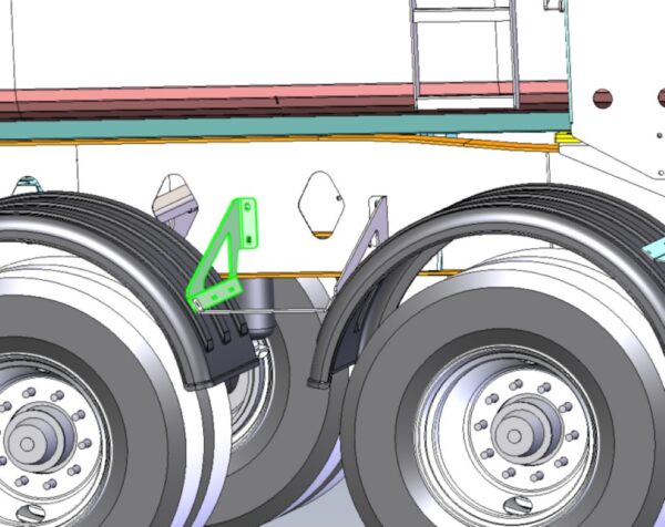 STEEL FENDER BRACKET RH (DROITE)