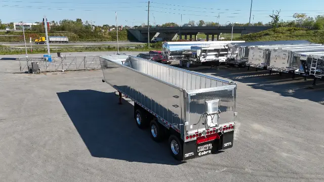 Cobra dump trailer 3-axle hybrid 66" wall red chassis new model
