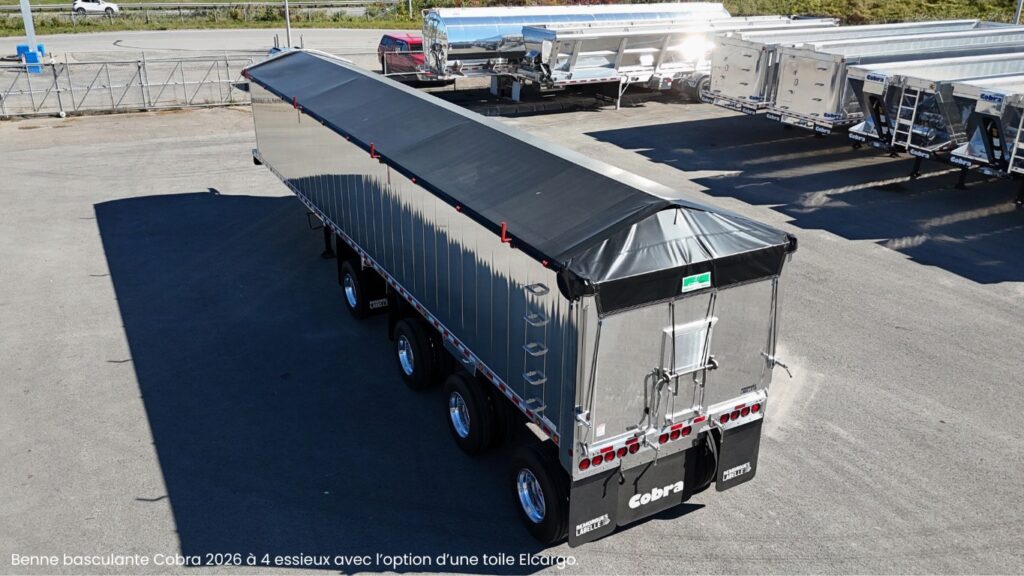 Benne basculante Cobra 4 essieux — capacité et poids optimisés