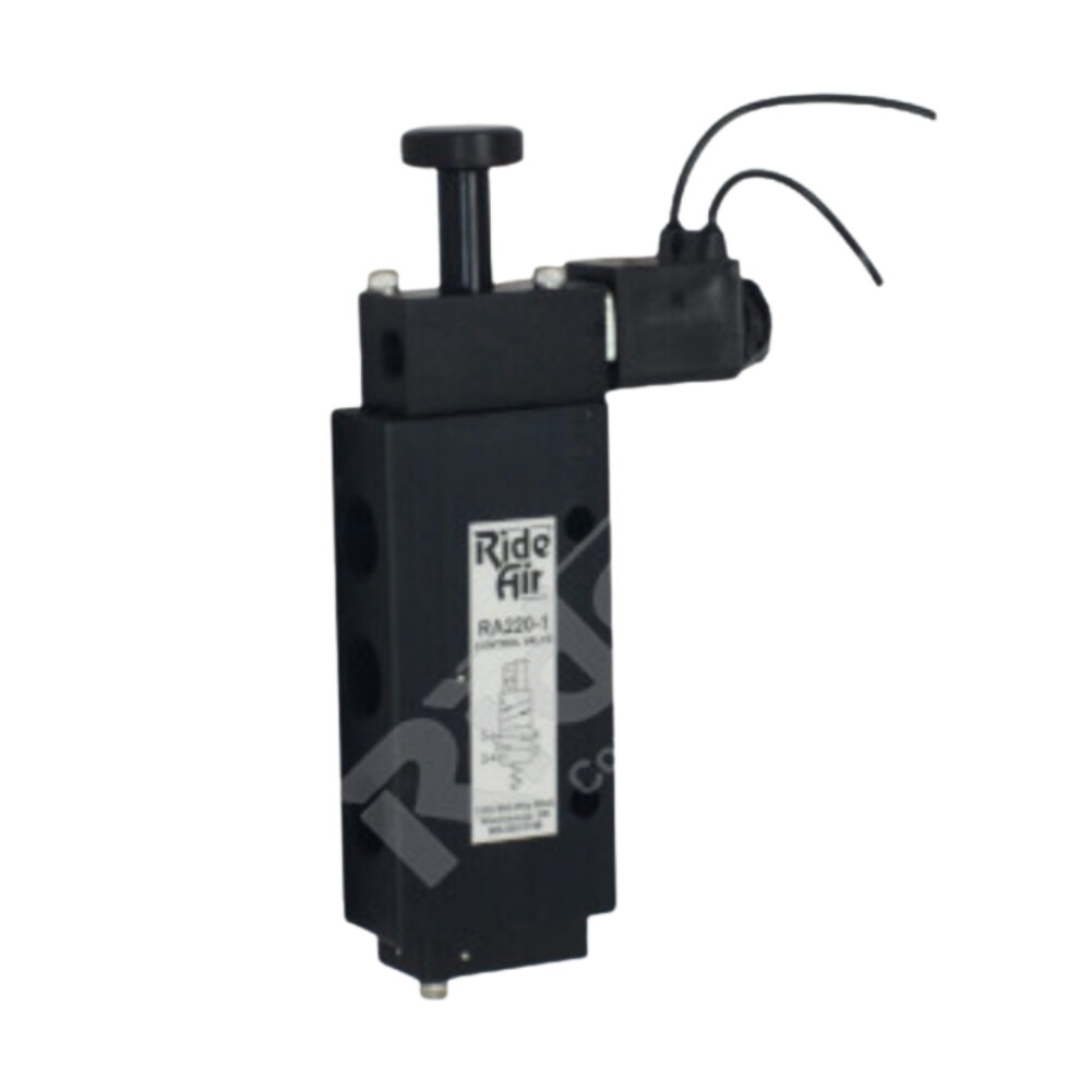 5 PORT SPRING RETURN SOLENOID, W/MANUAL OVERRIDE,EXTERNAL PI