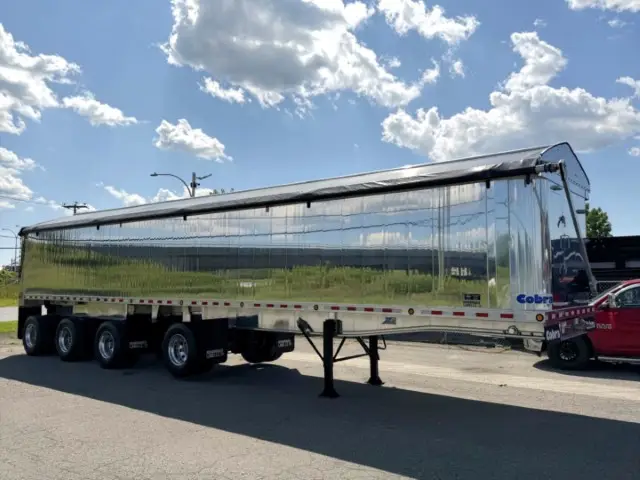 Cobra dump trailer 4-axle 72" wall with tarp new model